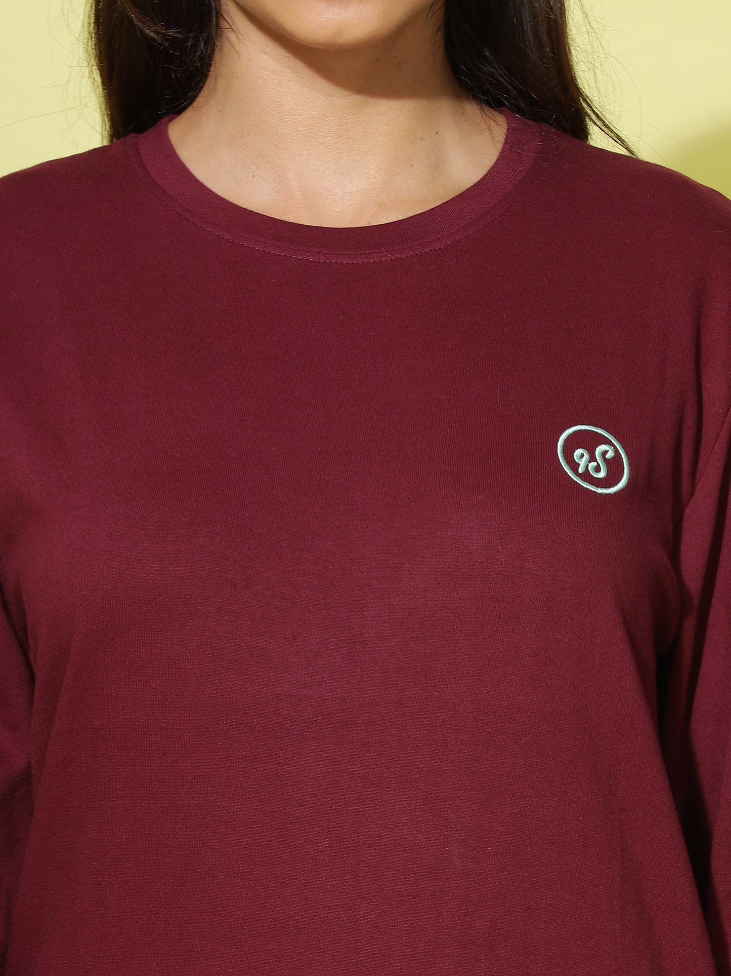 Comfy Maroon Hosiery Cotton Winter Track Suit for Women