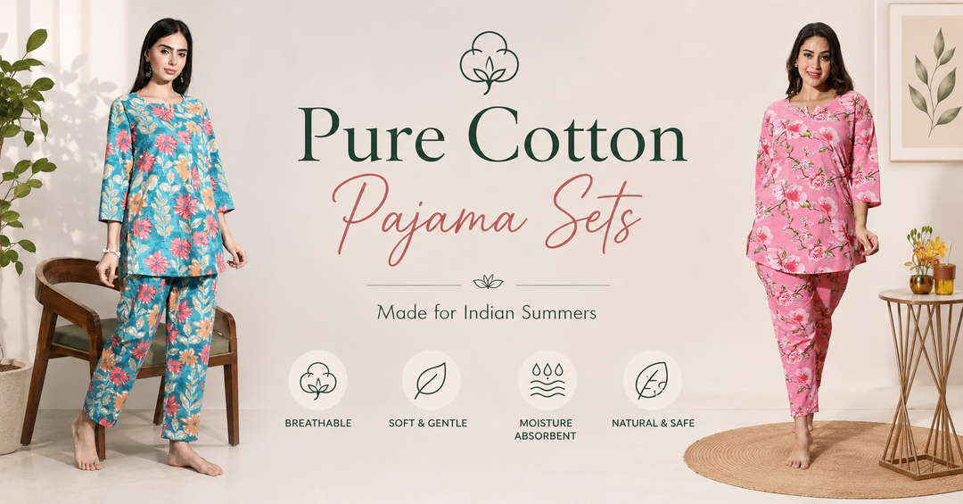 Pure Cotton Pajama Sets for Women: Why Indian Summers Need This Fabric