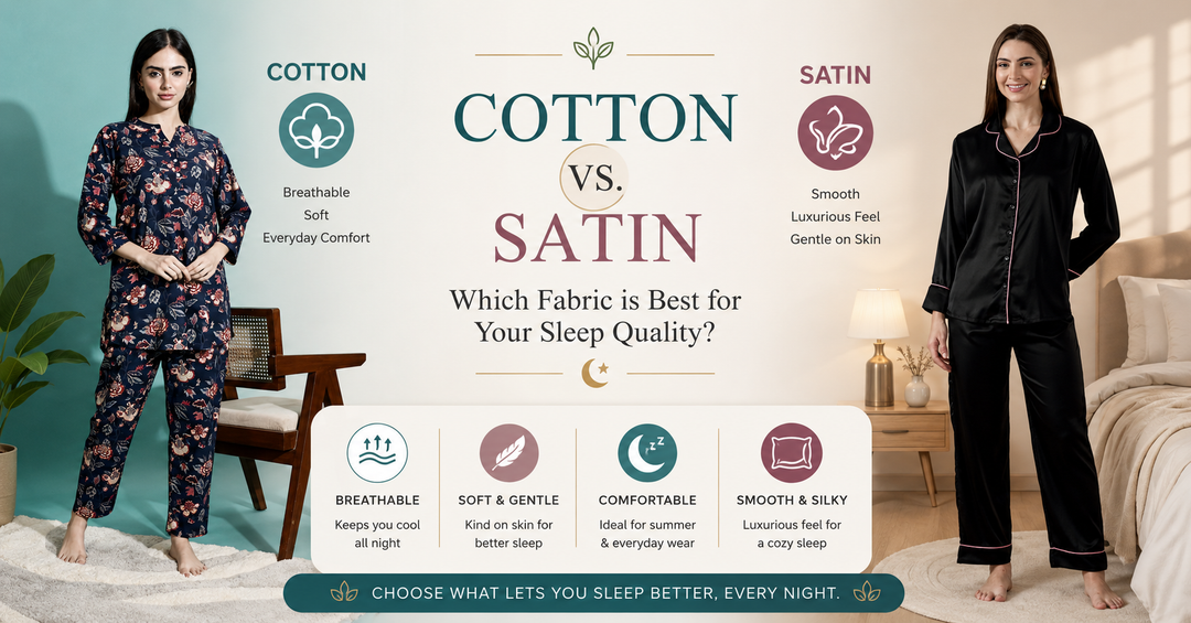 Cotton vs. Satin Pajamas: Which Fabric is Best for Your Sleep Quality?
