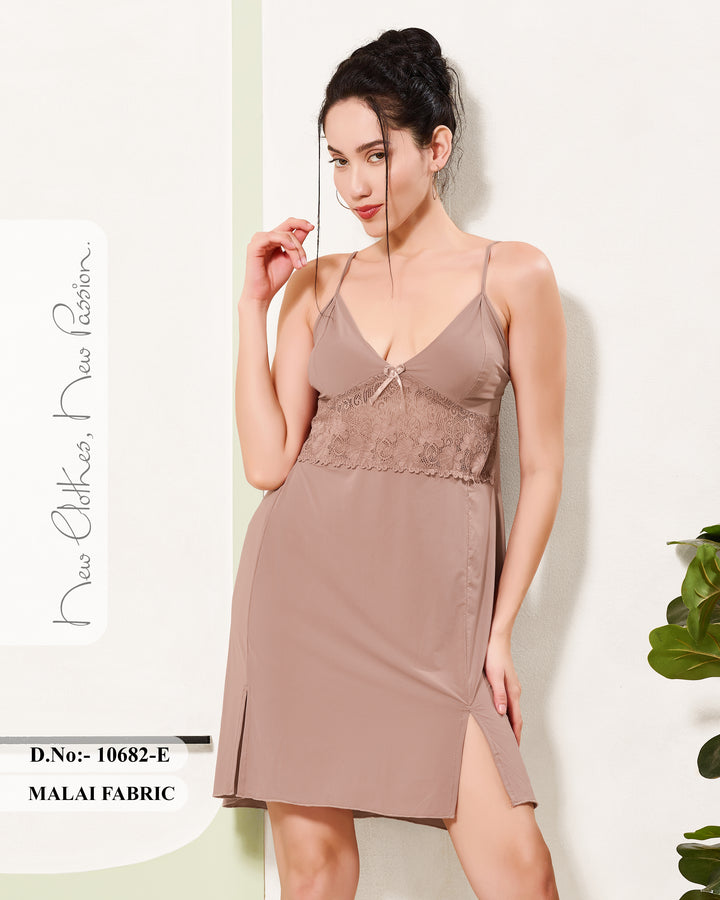 Nude Whisper Floral Lace Malai Babydoll Dress