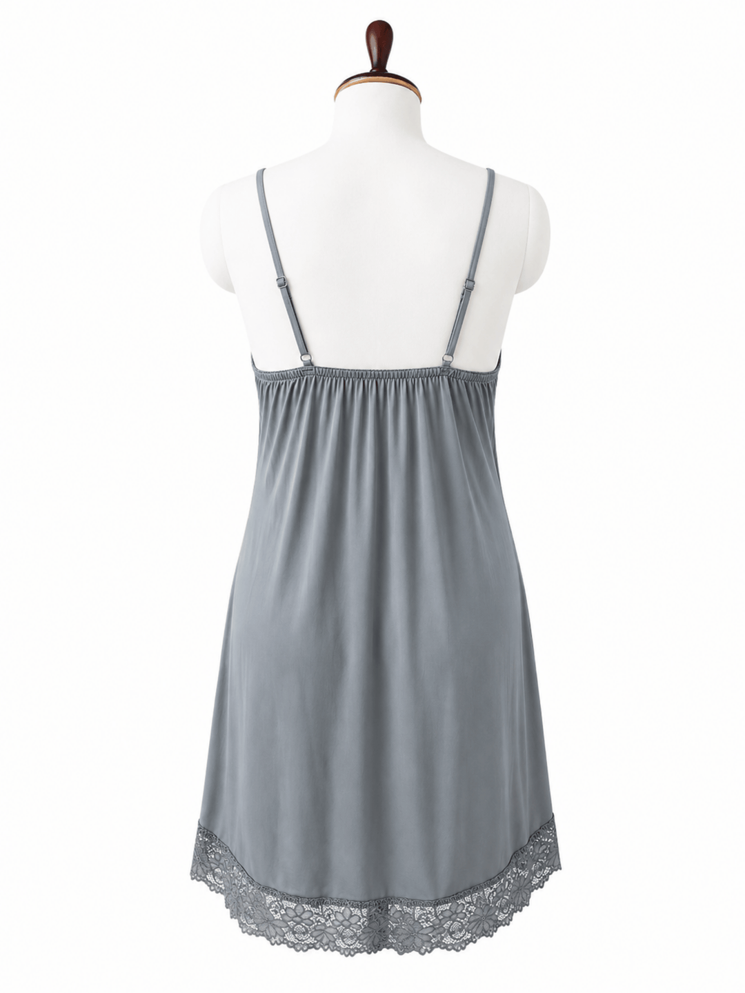 Silver Serenity Malai Bridal Lace Babydoll Nightdress