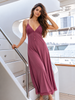 Peachy Nude Malai Modal Slip Nightdress with Lace Cups