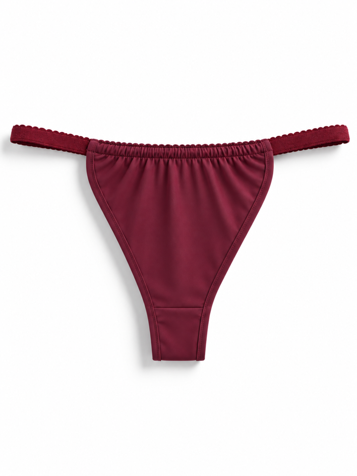 Burgundy Bride Deep V Romance Babydoll