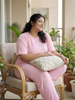 Bubblegum Pink Soft-Rib Solid PJ Set – Pastel Cozy Edit