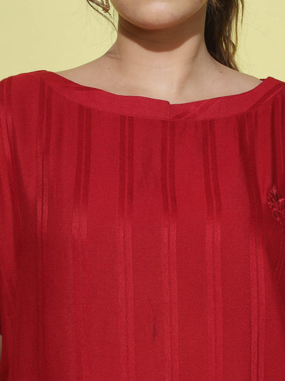 Cherry Red Co-ord Set for Women Perfect for Lounge and Leisure