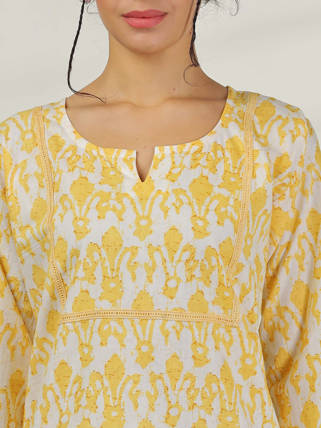 Lemon Yellow Cotton Night Suit for Women | All Day Loungewear and Travel Wear
