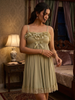 Sage Green Babydoll Dress Floral Lace A Line Bridal Nightwear