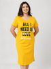 Butter Yellow Hosiery Cotton Short Nighty for Women