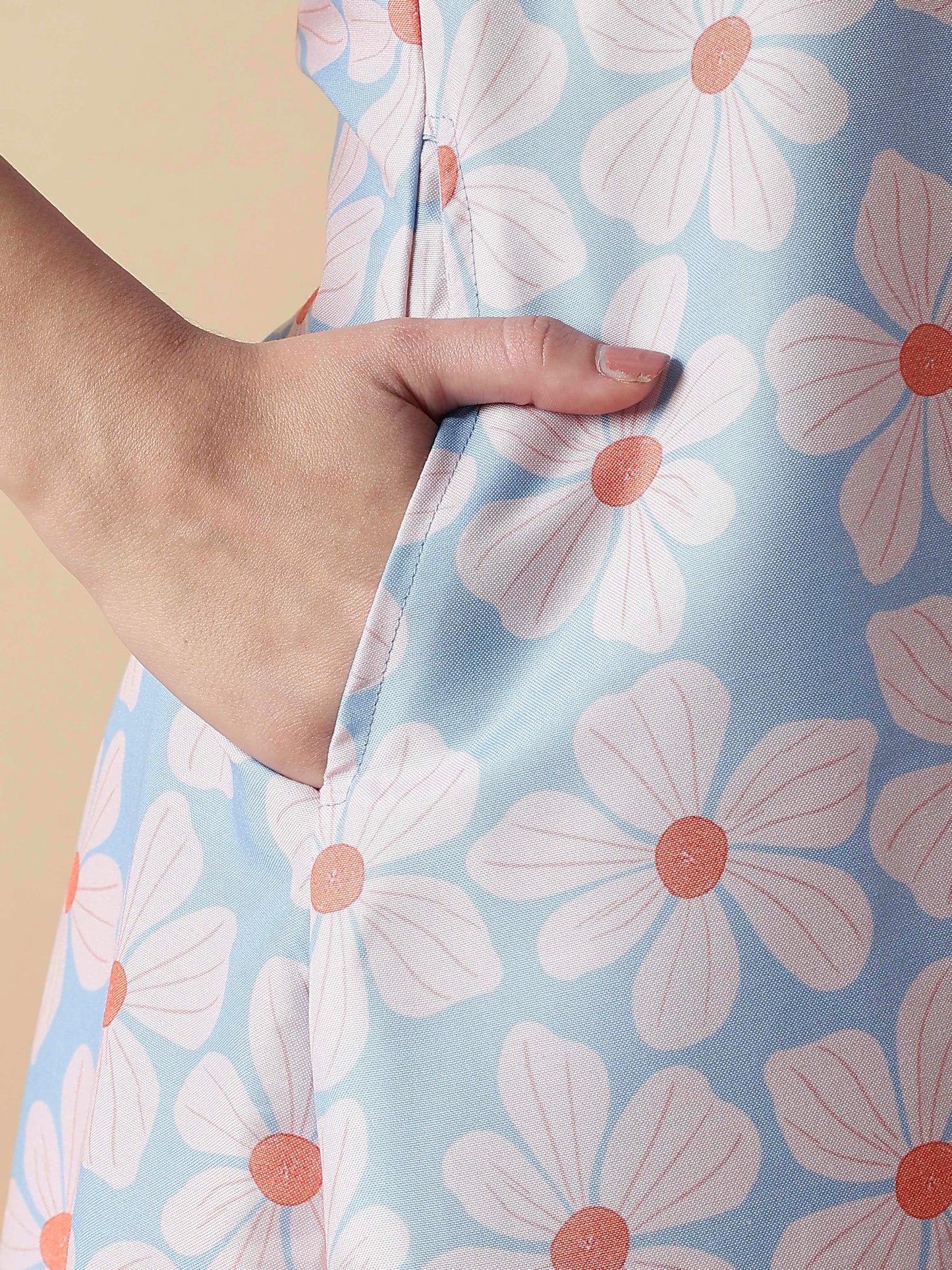 Fairy Garden Button Down Midi Nighty for Teens