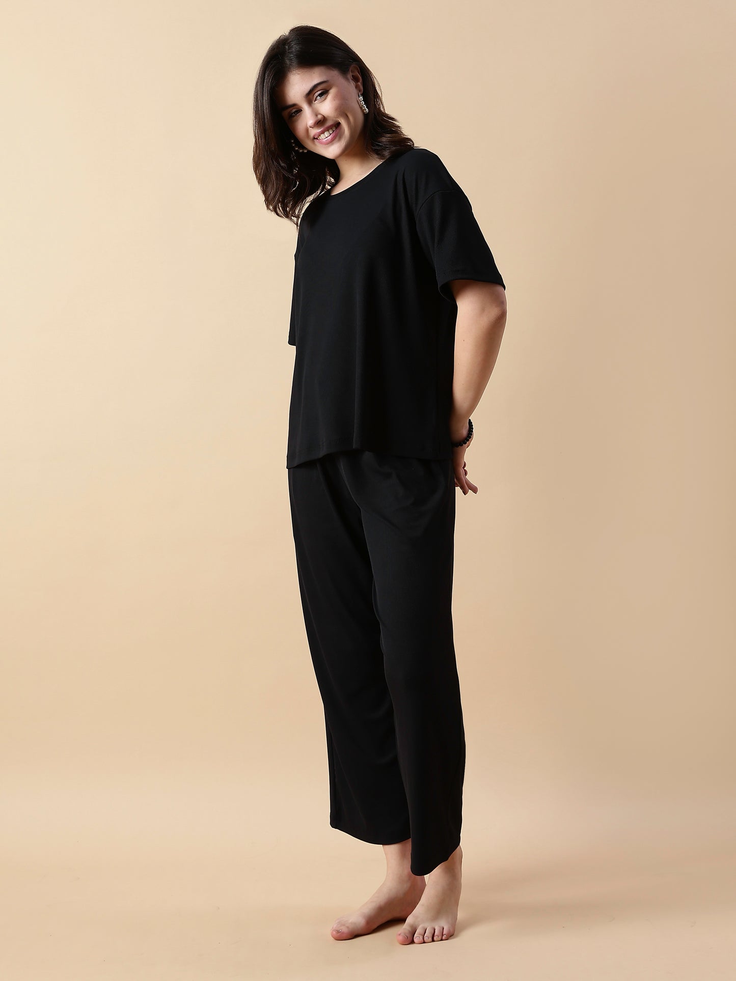 Black Magic Rib-Soft Cozyluxe Loungewear Set