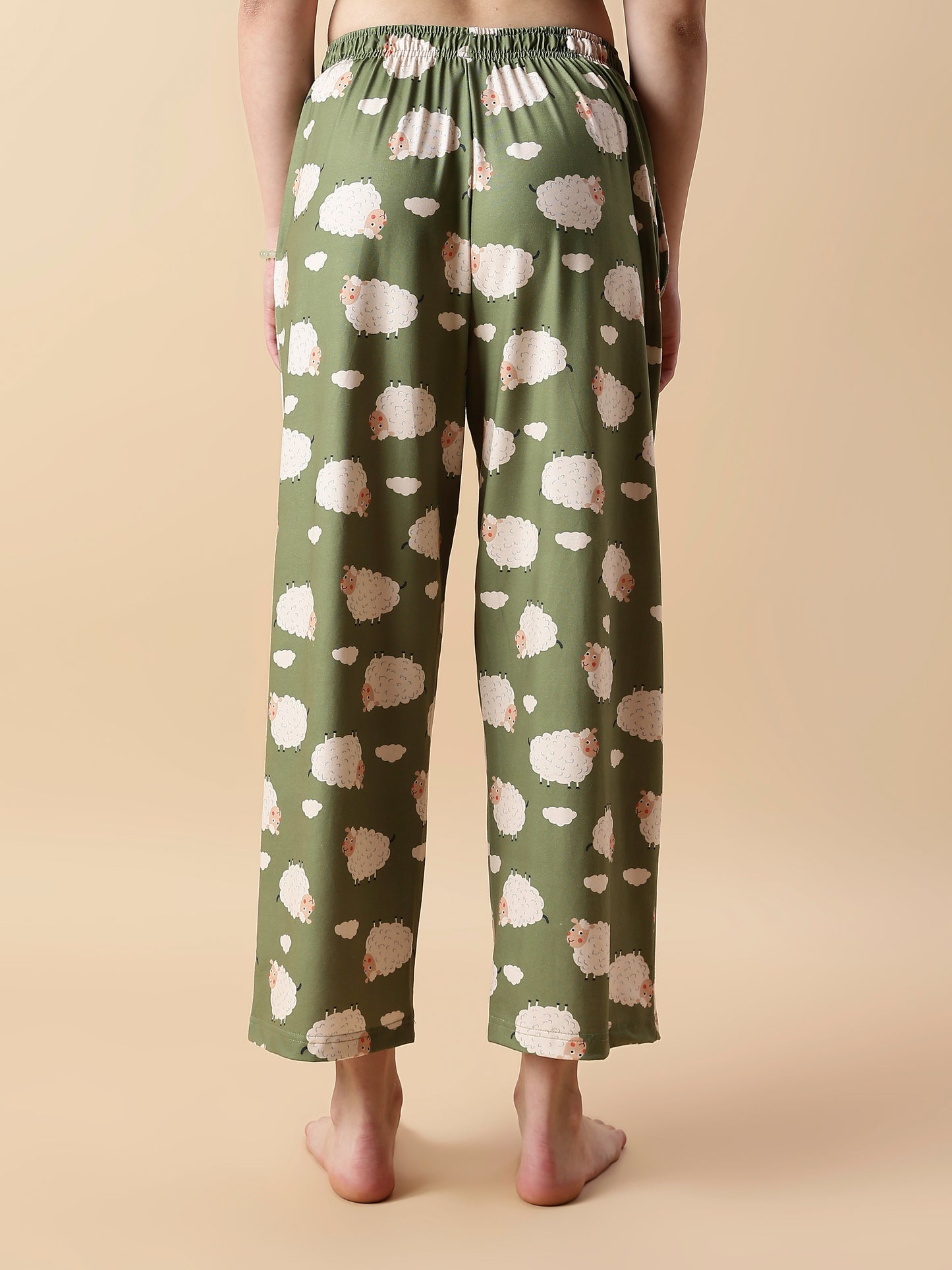 Baa Baa Olive Soft-Sheep Dream Pyjama Set For Teens – Premium Lycra