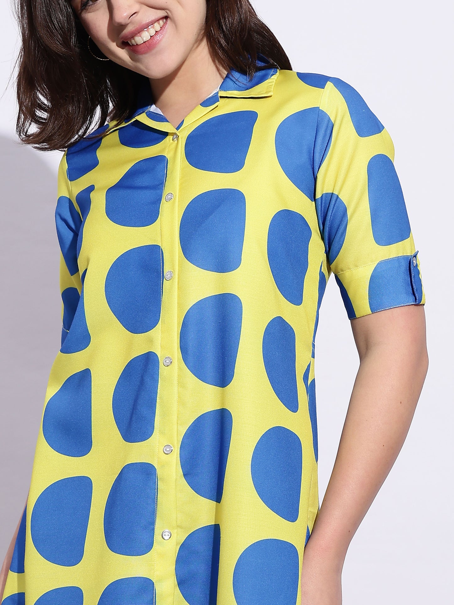 Bubble Blast Printed A-Line Short Nighty for Teens