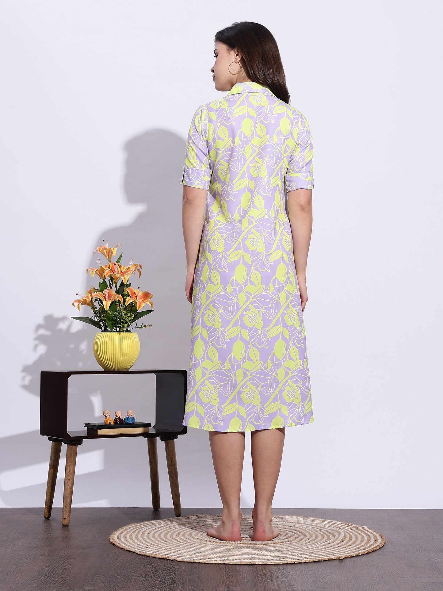 Candy Crush Printed A-Line Short Nighty for Teens Soft Flowy Fabric