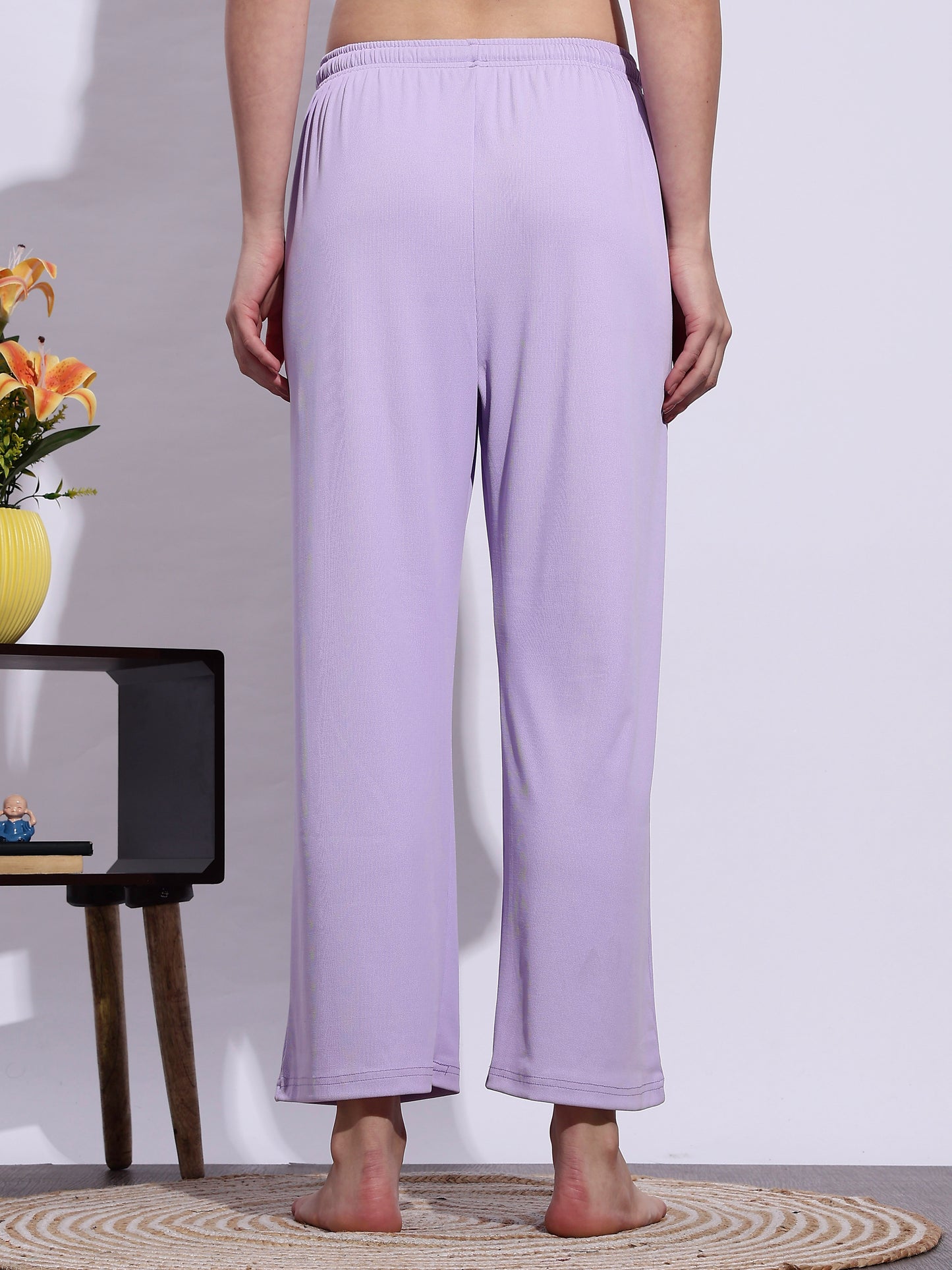 Lavender Mist Soft-Rib Solid PJ Set – Everyday Comfort