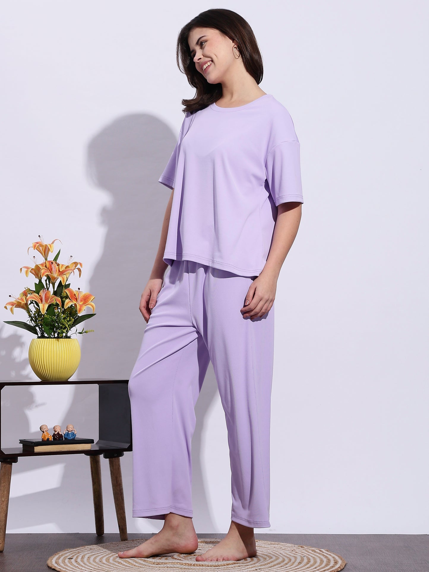 Lavender Mist Soft-Rib Solid PJ Set – Everyday Comfort