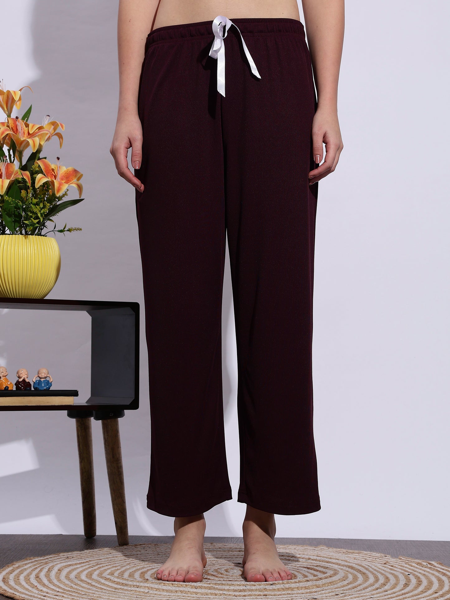 Berry Plum Luxe-Rib Solid PJ Set – Everyday Comfort