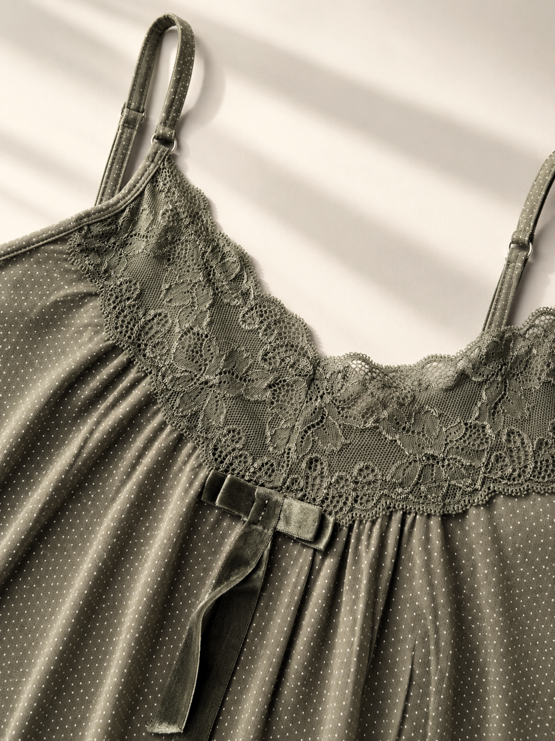 Mocha Muse Polka Dot Viscose Modal Chemise Dress for Women