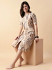 Choco Chip Poly Blend A-Line Nighty Dress for Women