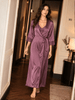 Satin Designer Nighty for Women with Lace Robe and Slip Set