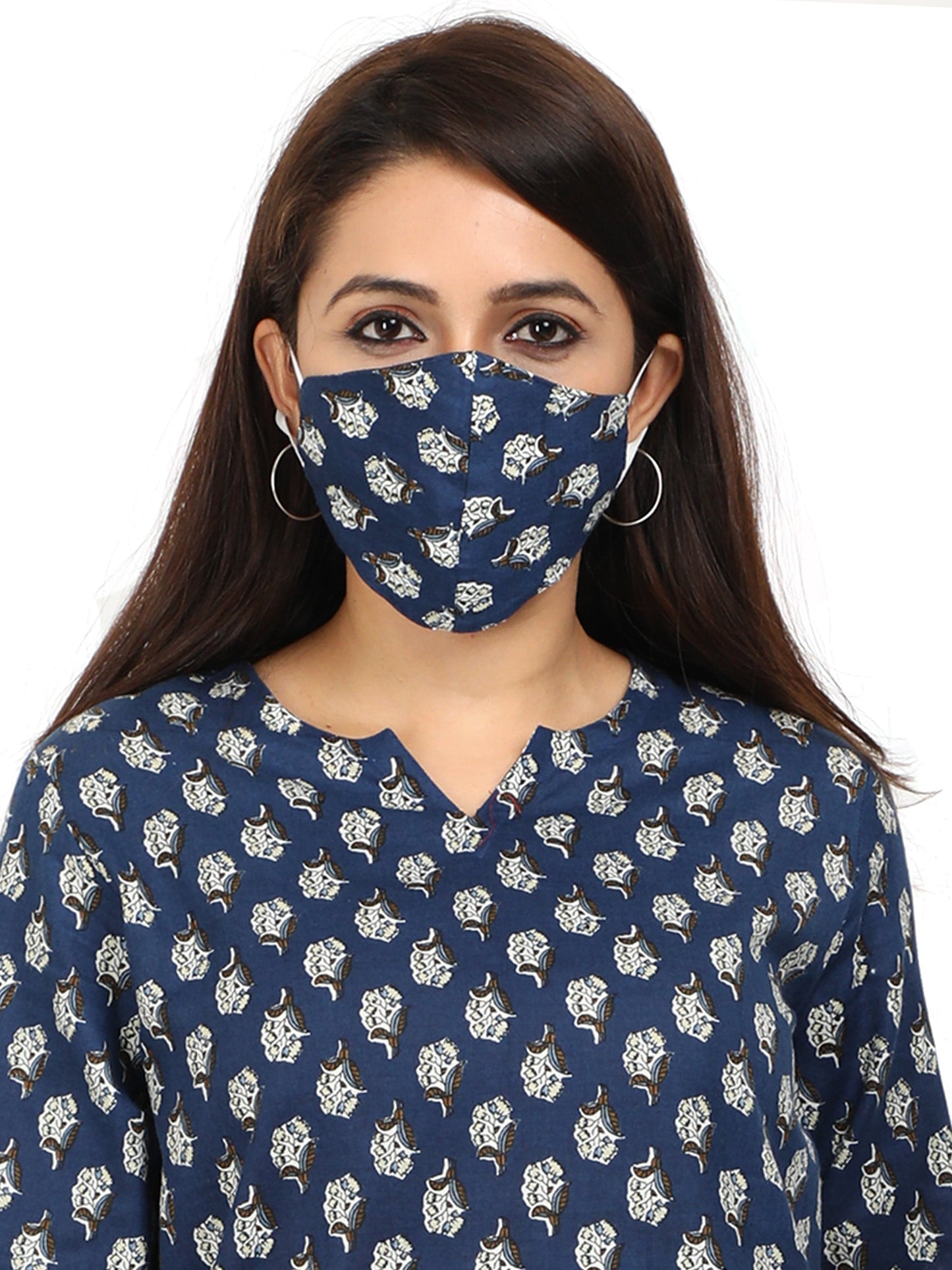 Ink Blue Pure Cotton Coord Sets for Women with Easy All-Day Fit