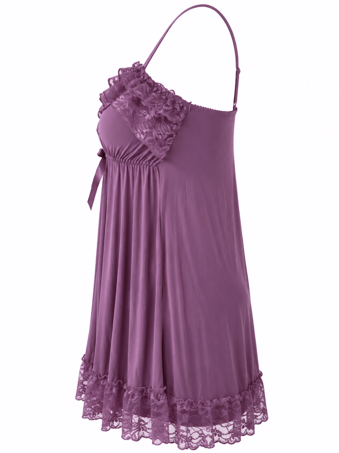 Lilac Luxe Babydoll Dress Romantic Lace A Line Bridal Nightwear