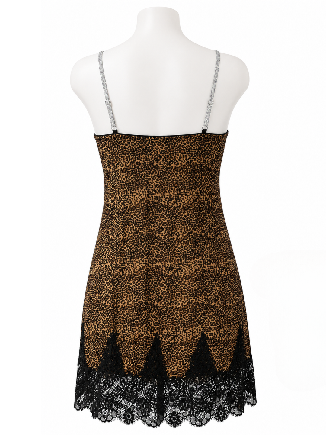 Golden Wild Malai Modal Leopard Print Babydoll Dress for Women