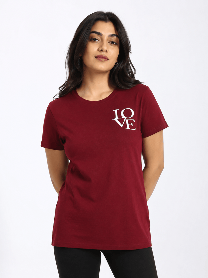 Maroon Long T Shirt for Women Designed for Everyday Movement