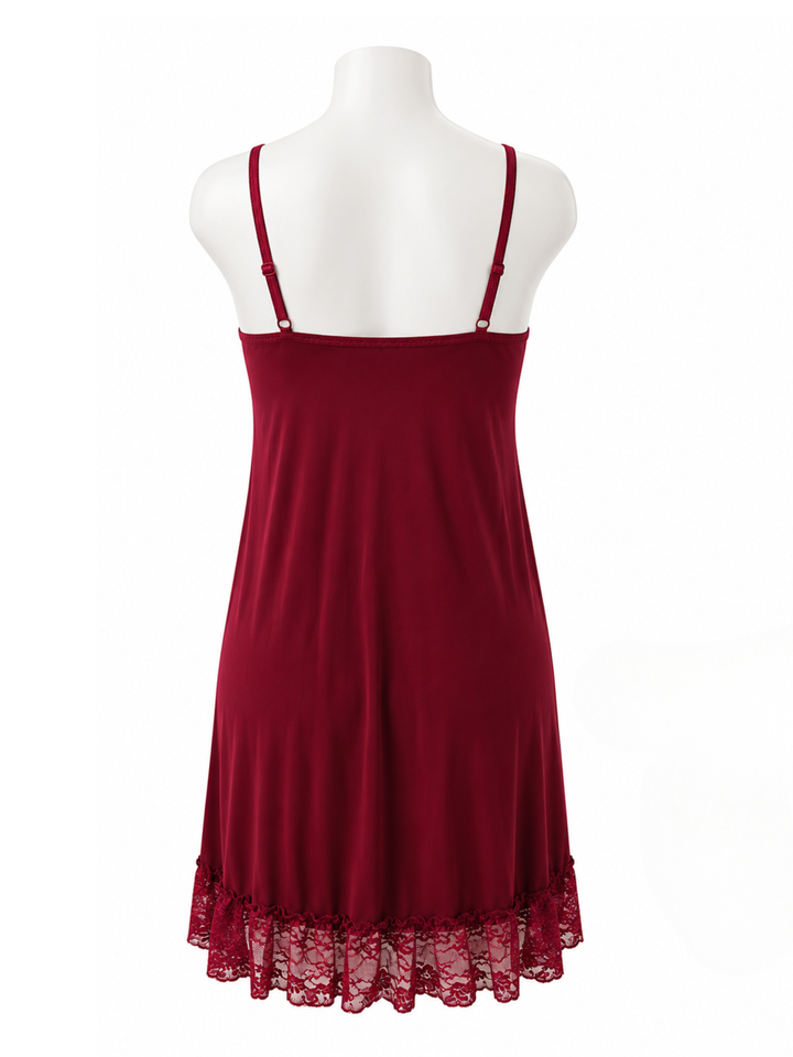 Berry Kiss Babydoll Dress Floral Lace A Line Bridal Nightwear