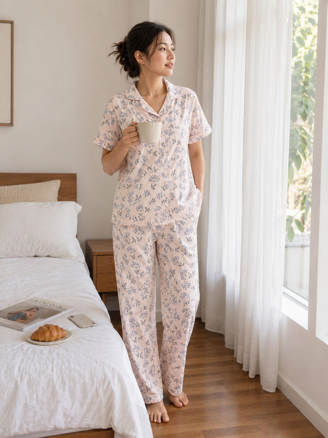 Peach Sorbet Cute Korean Lounge Set