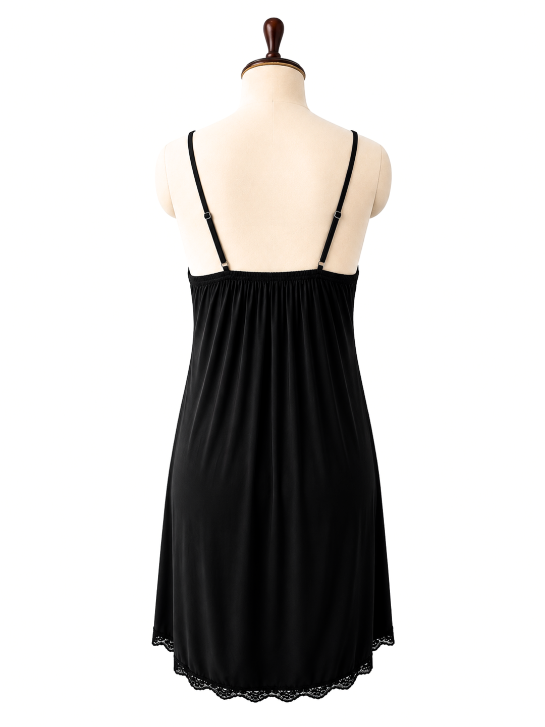 Black Obsession Mulberry Silk Lace Babydoll for Women