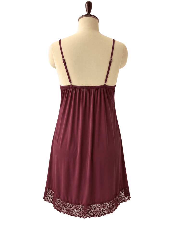 Purple Desire Malai Sweetheart Lace Babydoll Dress for Women
