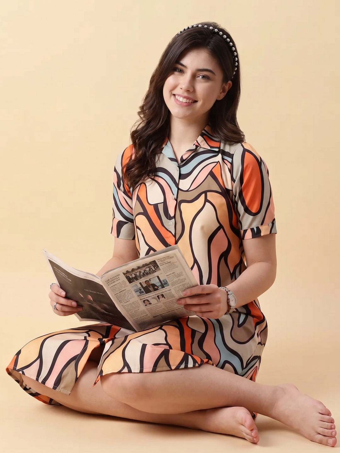 Retro Rush Aesthetic Flow Gen Z Style Nighty for Women