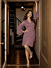 Lilac Charm Empire Lace Malai Babydoll Dress with Robe