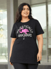 Hosiery Cotton Dark Blue T Shirt for Women