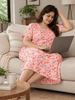 Tropical Crush Fruit Print Gloss Malai Short Nighty for Women