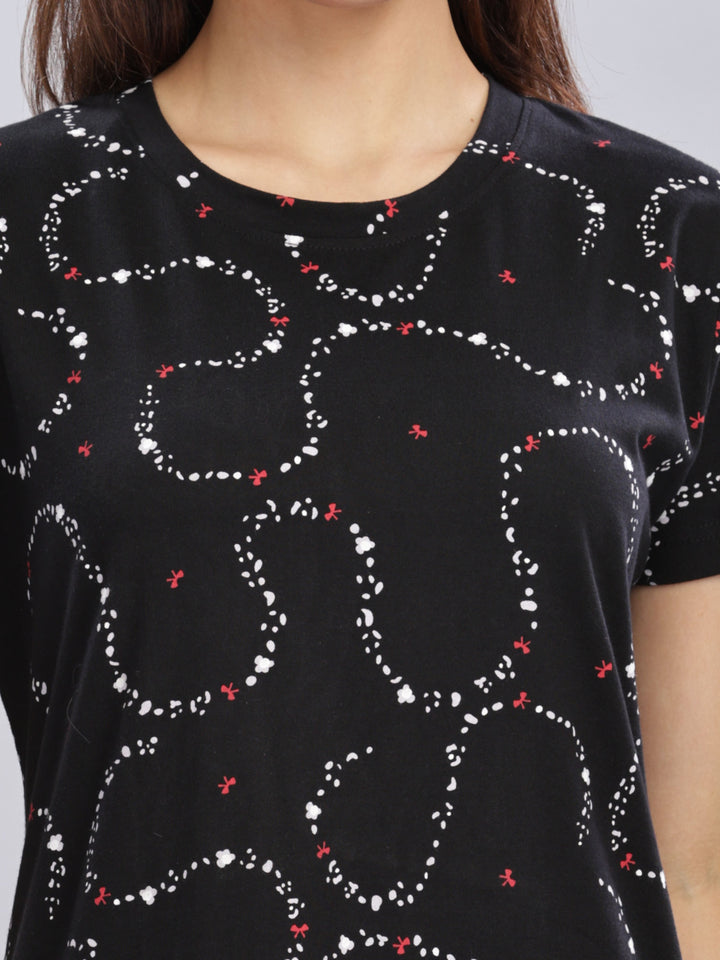 Comfortable black sleep shirt plus size