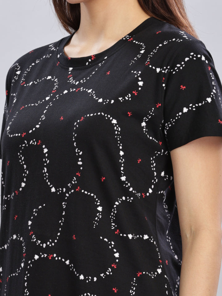 Comfortable black sleep shirt plus size