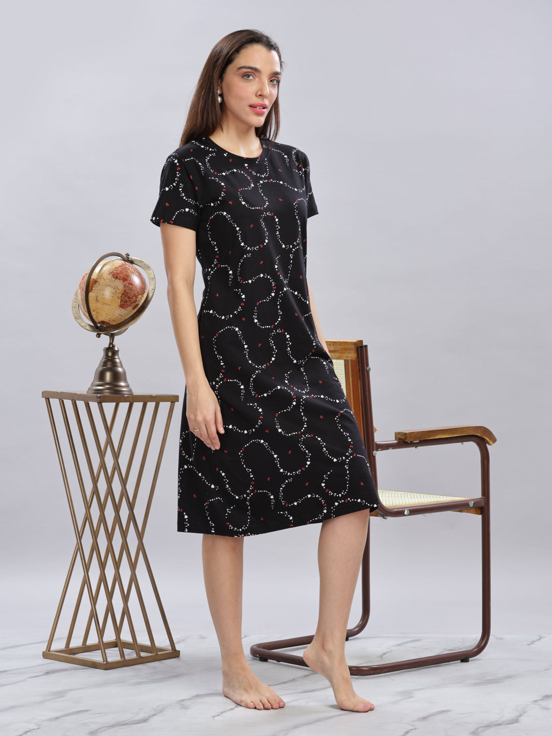 Comfortable black sleep shirt plus size