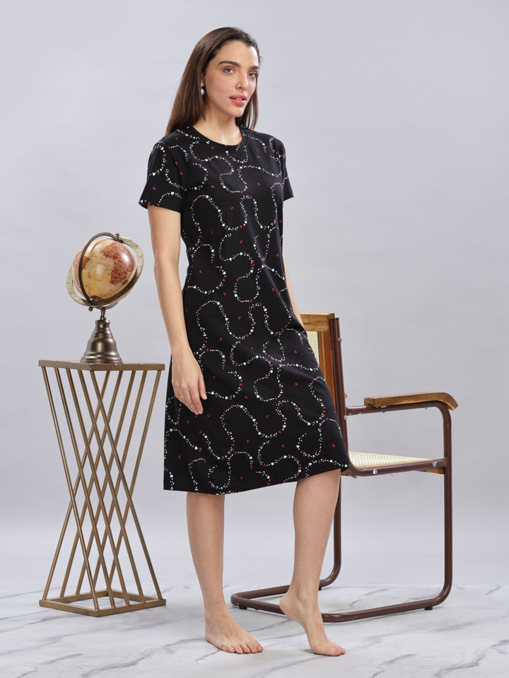 Comfortable black sleep shirt plus size