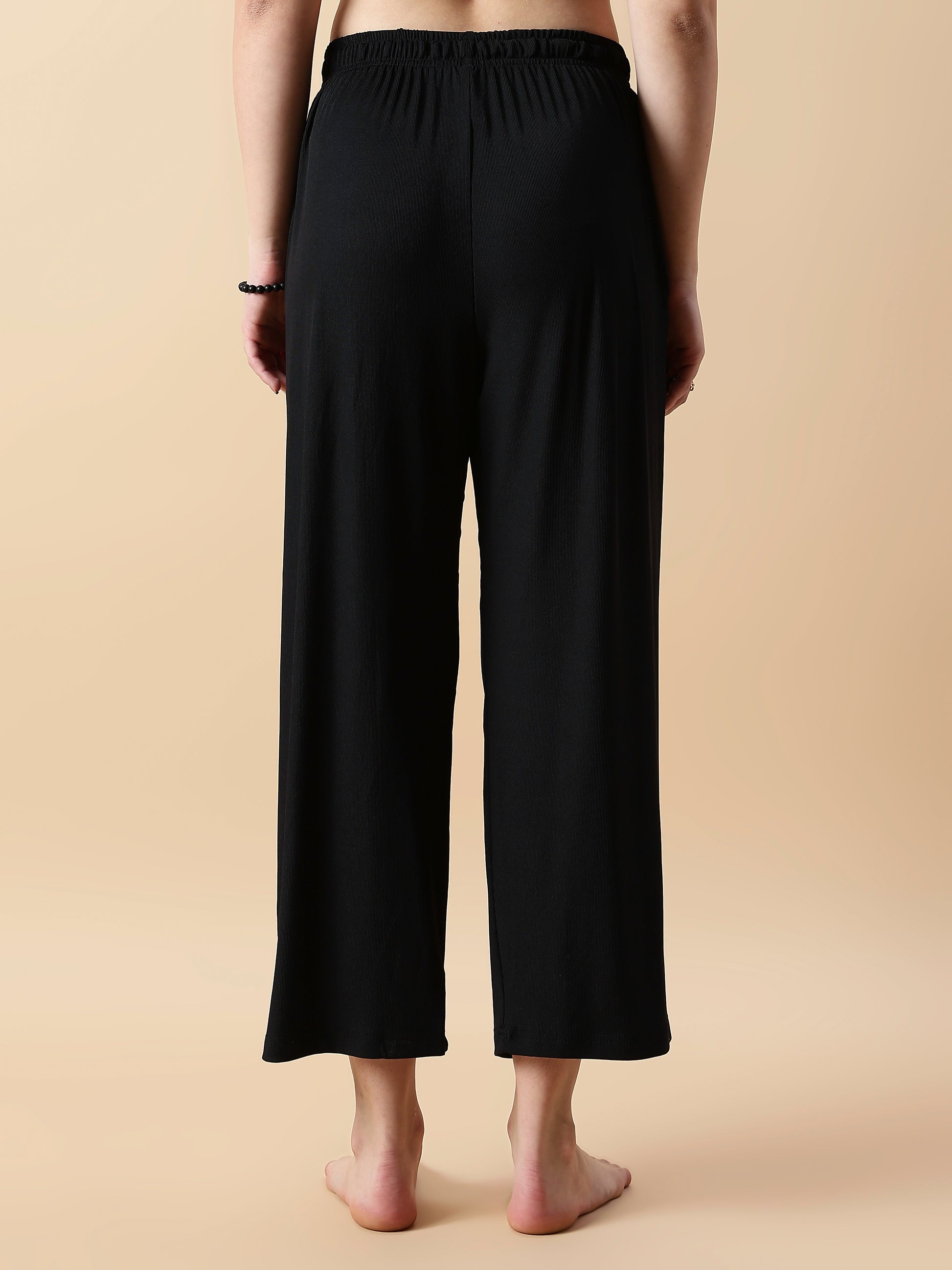 Black Magic Rib-Soft Cozy & Stylish Loungewear Set for Women