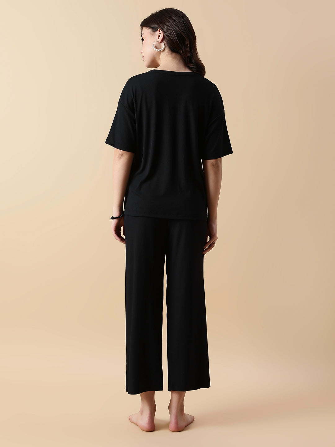 Black Magic Rib-Soft Cozy & Stylish Loungewear Set for Women