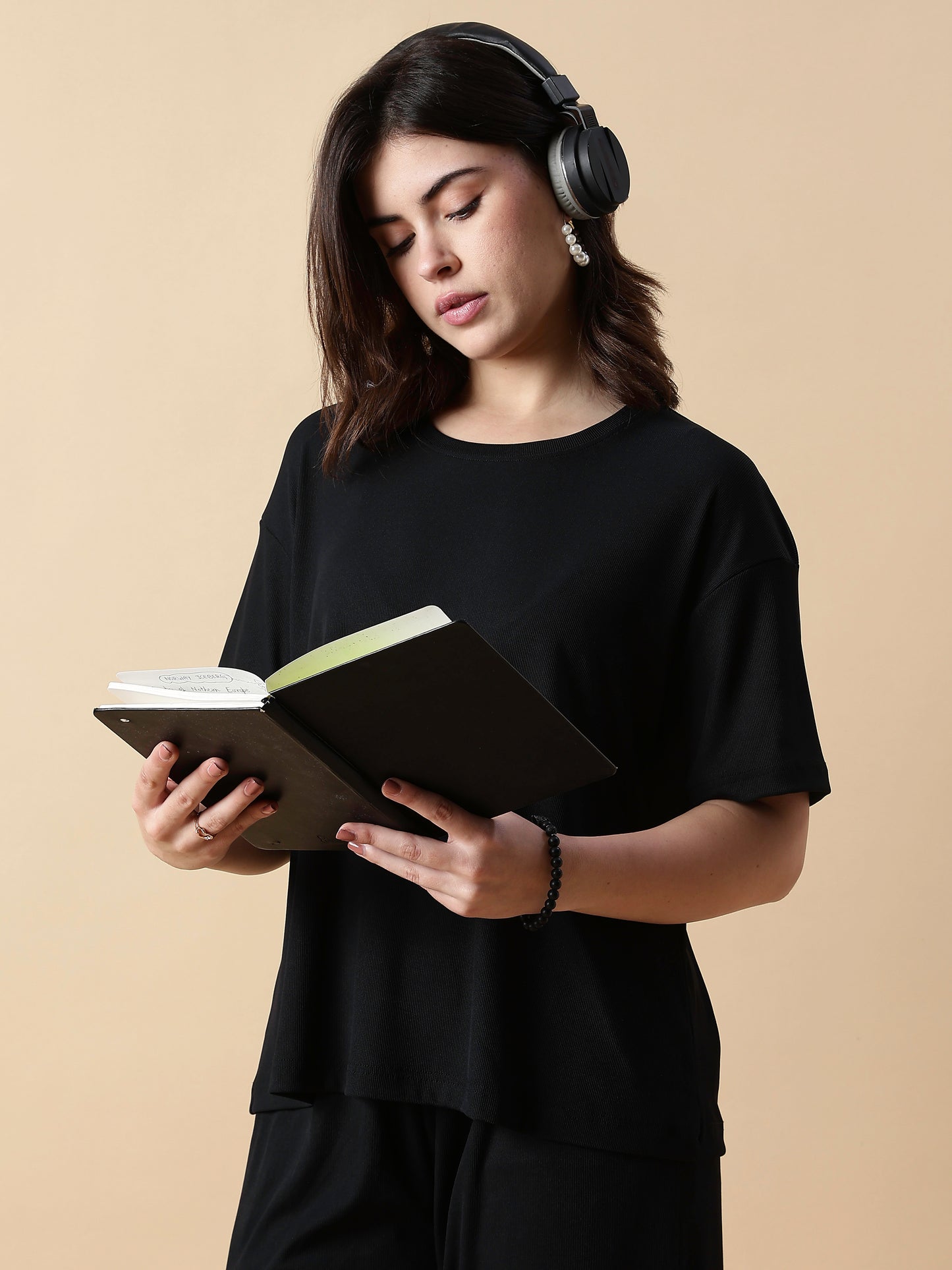 Black Magic Rib-Soft Cozy & Stylish Loungewear Set for Women