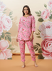 Blush Pink Bloom Cotton PJ Set for Women with Floral Print and Comfort Fit