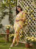Floral Butter Yellow Cotton Coord Set for Ladies Perfect for Lounge and Casual Days