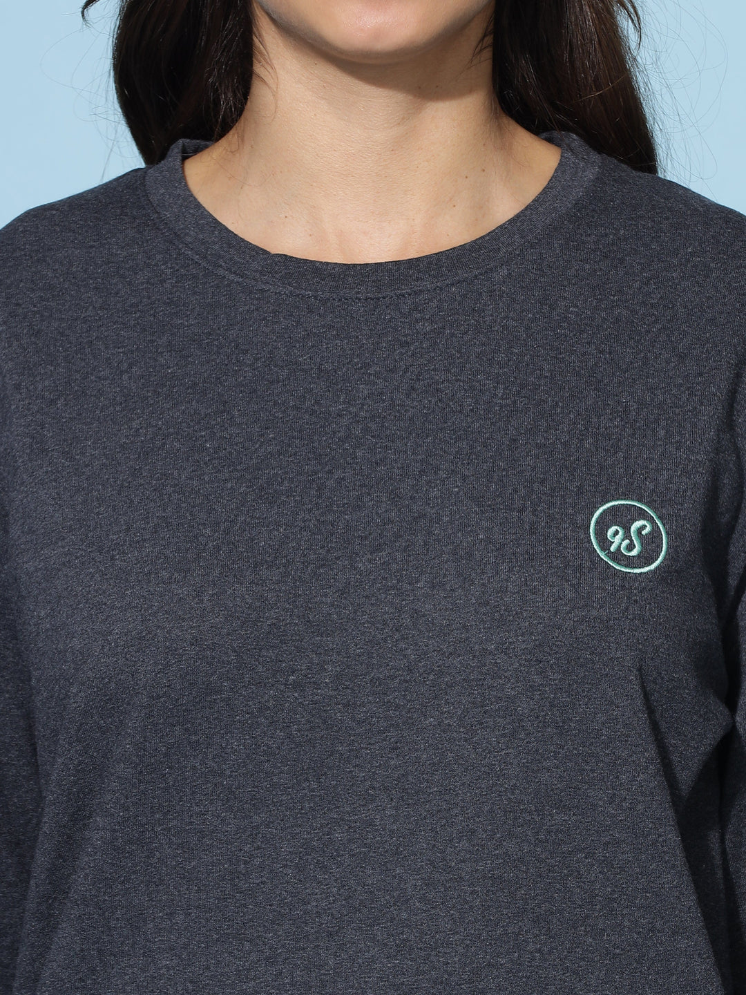 Premium Ash Charcoal Hosiery Cotton Track Suit for Women