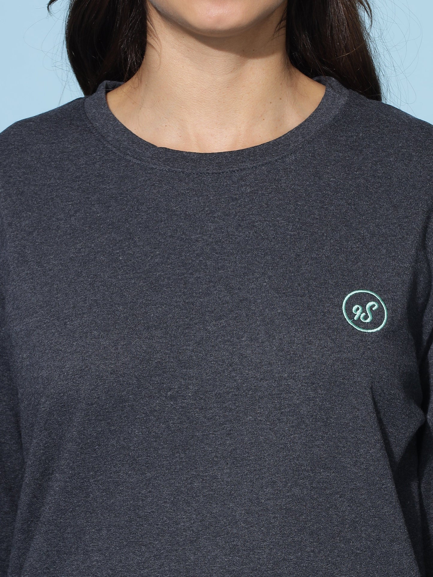 Premium Ash Charcoal Hosiery Cotton Track Suit for Women