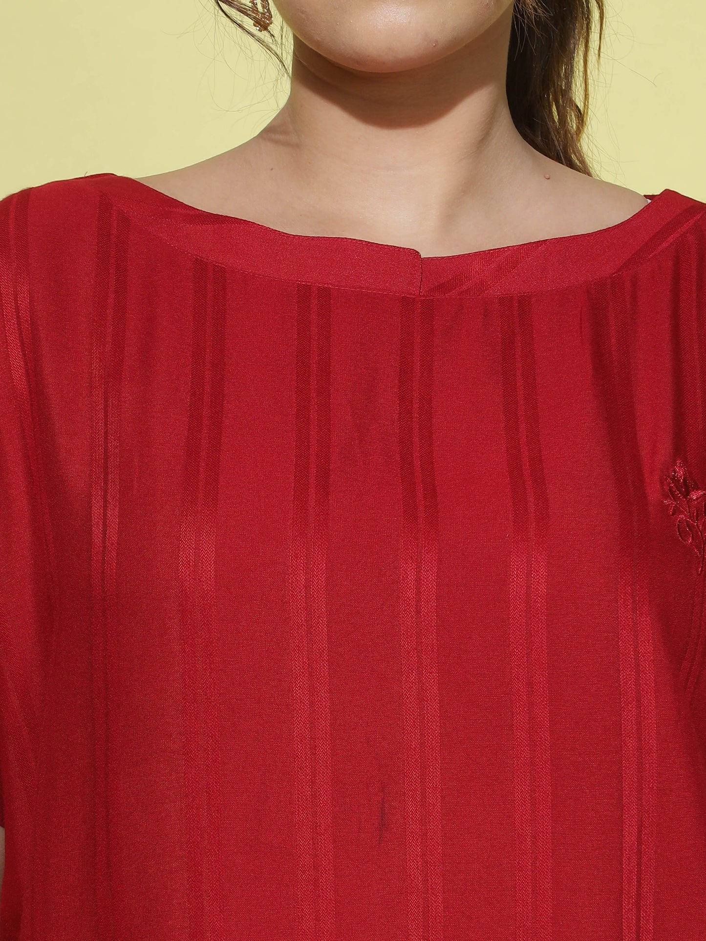 Premium Cherry Red Co-ord Set for Women