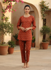 Clay Red Pure Cotton Coord Set for Women Comfortable All-Day Wear