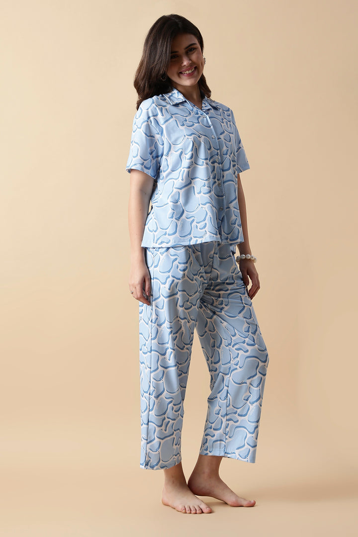 Dreamy Cloud Lycra Girls Pajama Sets