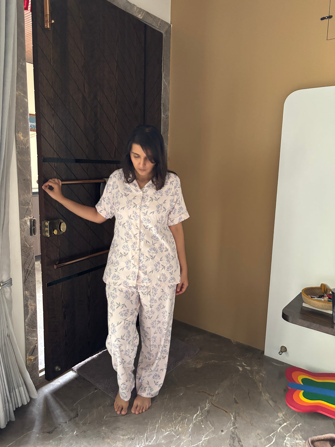 Peachy Dream Cute & Cozy Lightweight Night Suit for Women